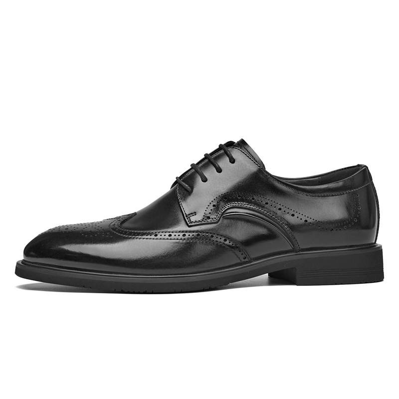 SEPTWOLVES Top Grain Cow Leather Dress Shoes Men's Black