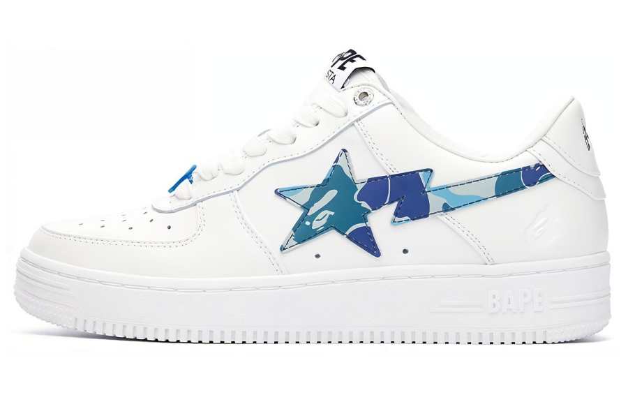 A BATHING APE BAPE A BATHING APE Bape Sta Low KAWS White Blue Camo