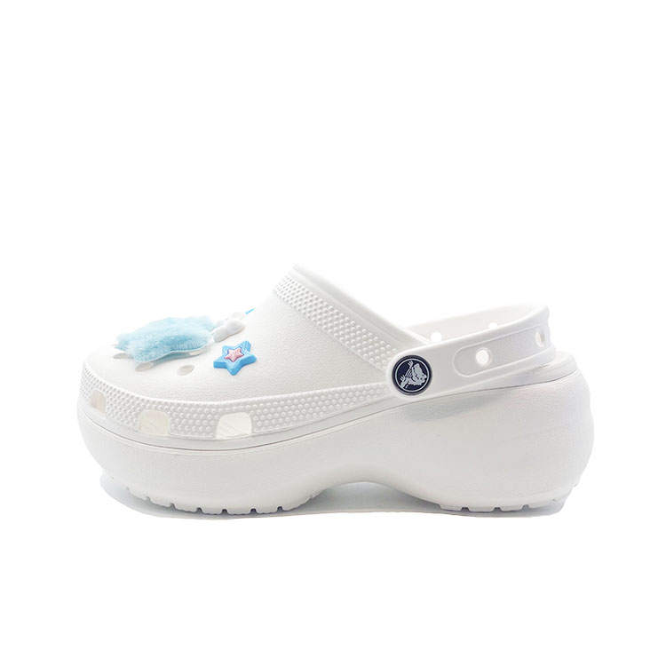 Crocs Crocs Classic Platform Lined Clog Underwater World, Cute Campus EVA Clogs Unisex White