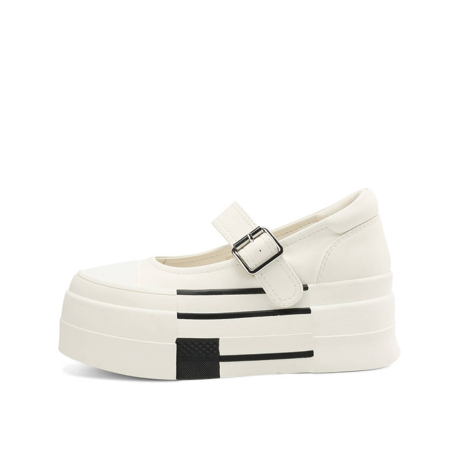 Rosa Bianca Top Grain Cow Leather Mary Jane Shoes Women's