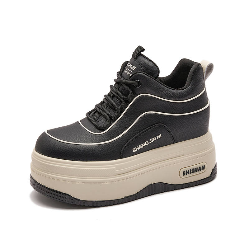 MILANLIANGE Fall Winter Petite Platform Shoes Fleece Lined Versatile Women's Shoes