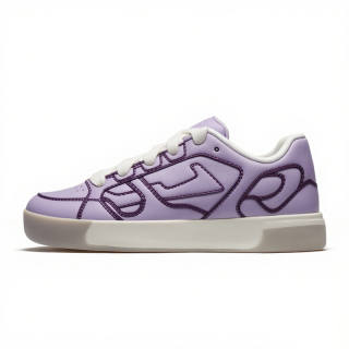 SHUXIAOBEI Synthetic Leather Low top Skateboard Shoes Unisex Light Purple