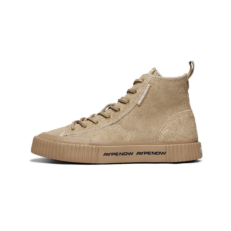 Aape Galaxy Cow Split Leather High top Casual Shoes Men's