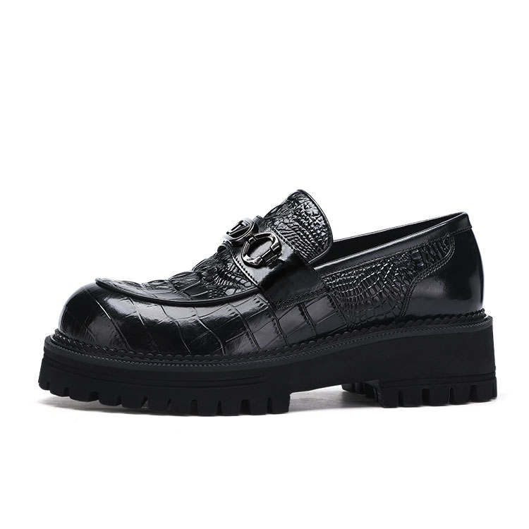 U7 Top Grain Cow Leather Casual Shoes Men's Black