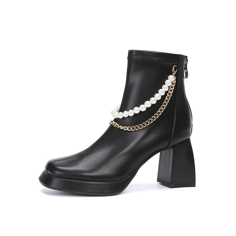 Zubumei Pu Ankle Boots 7cm Women's