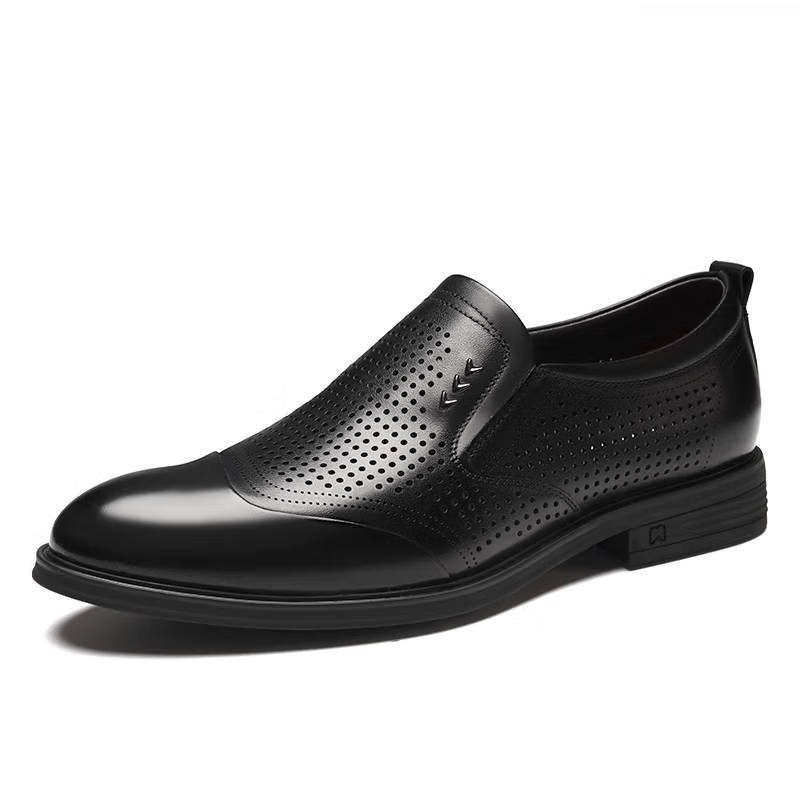 AOKANG Casual Leather Shoes Men's Black