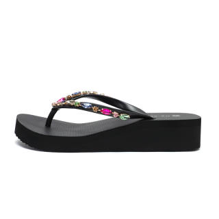 STEVESAM Rhinestone Quick Dry Flip Flops Women's