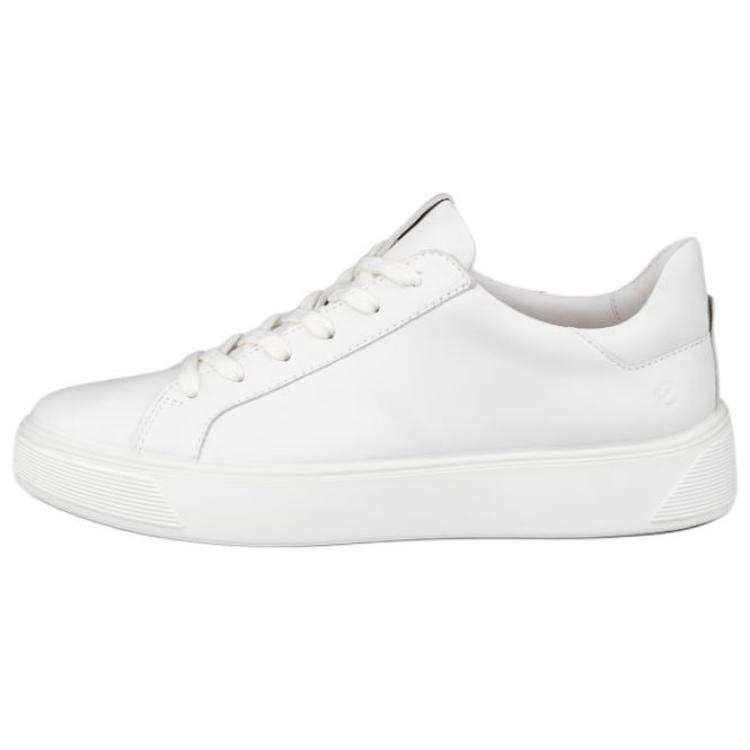 Ecco Street Tray Leather Low top Skateboard Shoes Women's White