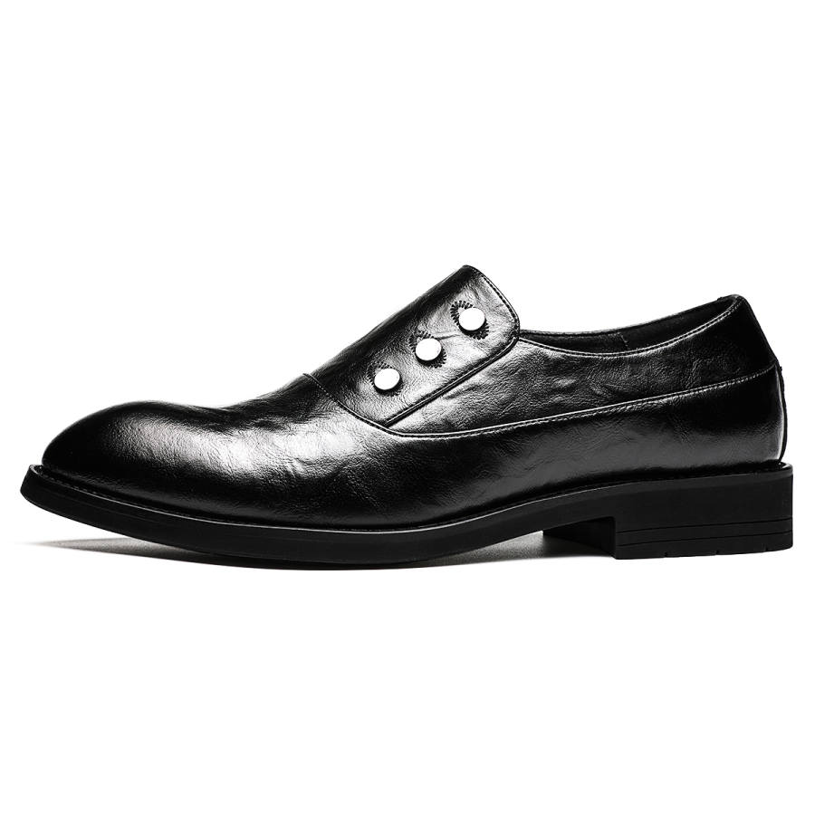 CHINT CHINT Cow Split Leather Men's Casual Shoes Men's Black
