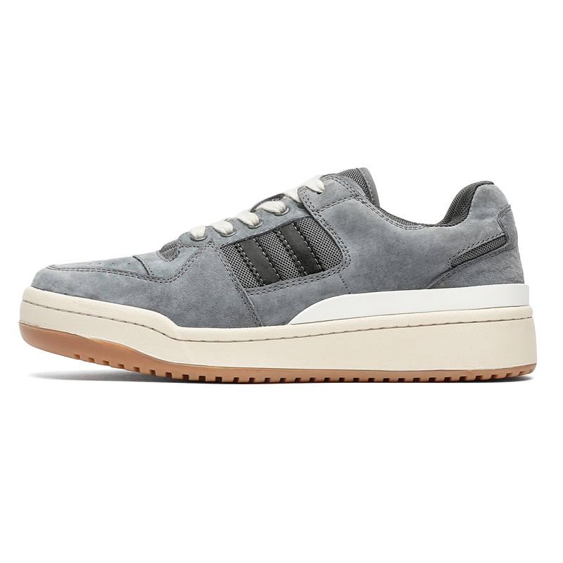 NIANZOUSUO Cow Split Leather Slip Resistant Low top Skateboard Shoes Men's