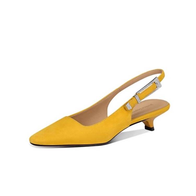 JESSICA SOPHIA Sheep Suede Slim Heel High Heels Women's