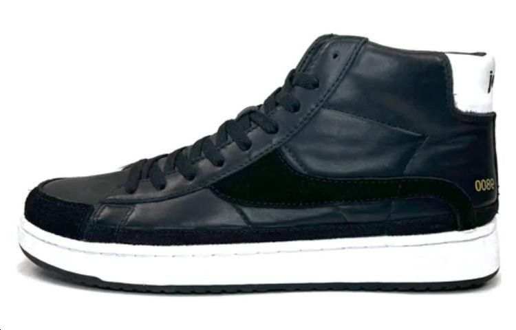 JACLAR Slip Resistant Cushioning Abrasion Resistant High top Skateboard Shoes Unisex Black