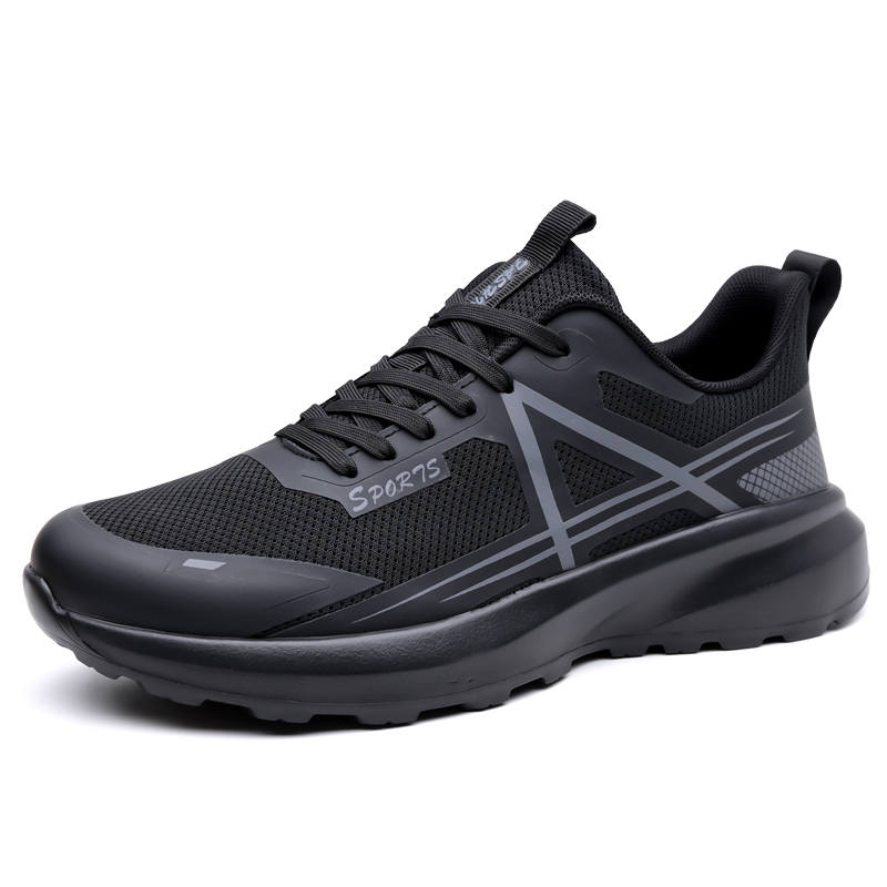 POPULAR ROUSE PR Cushioning Slip Resistant Abrasion Resistant Breathable Low top Casual Shoes Men's Black