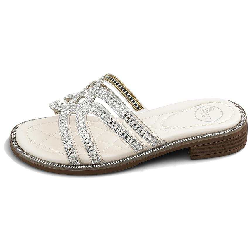 Safiya Slide Slippers Women's Silver