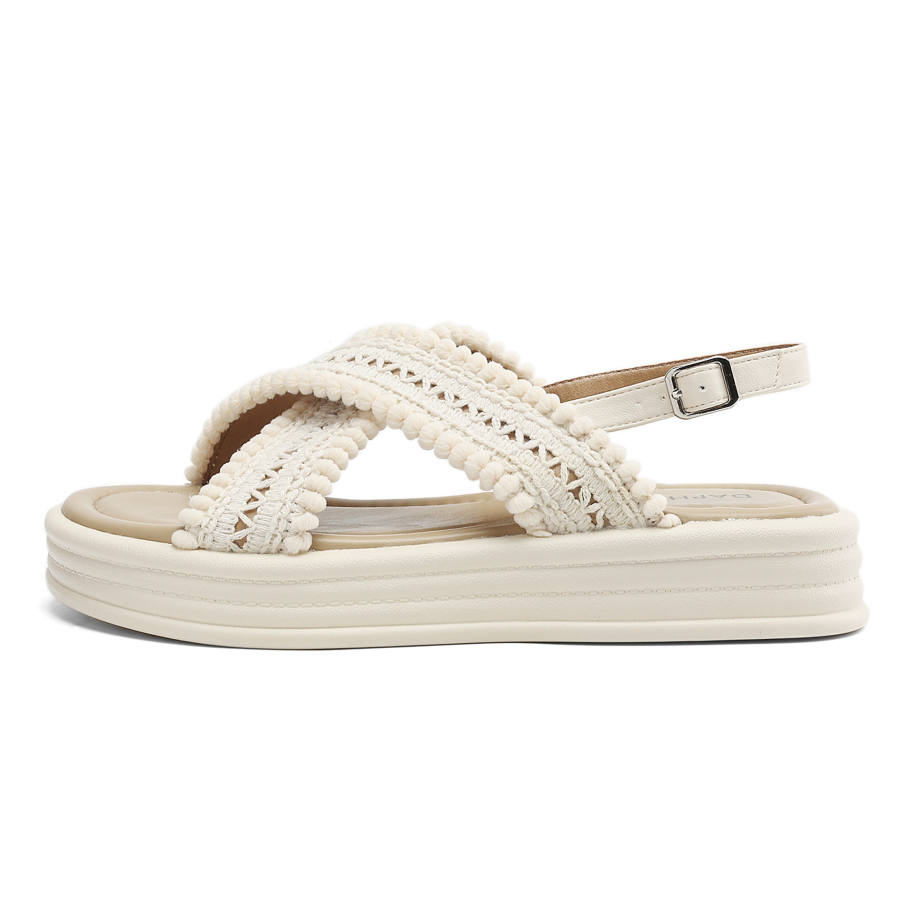 DAPHNE DAPHNE One Strap Sandals Women's Beige
