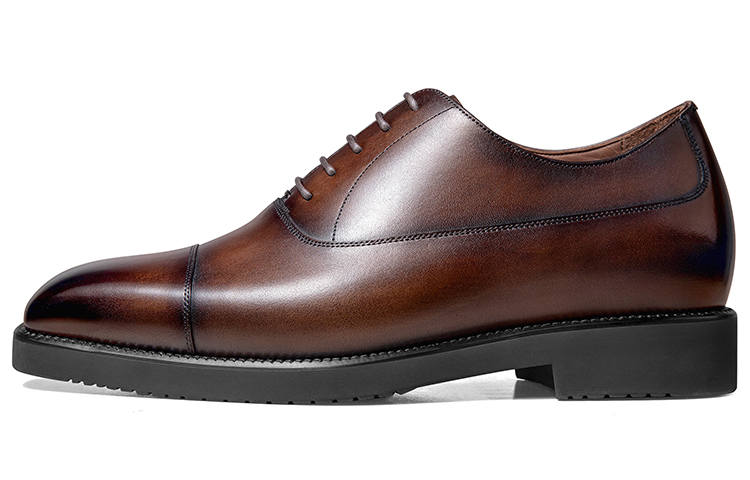Zuti Business British Calfskin Oxford Shoes Dress Shoes Men's Dark Brown Polished