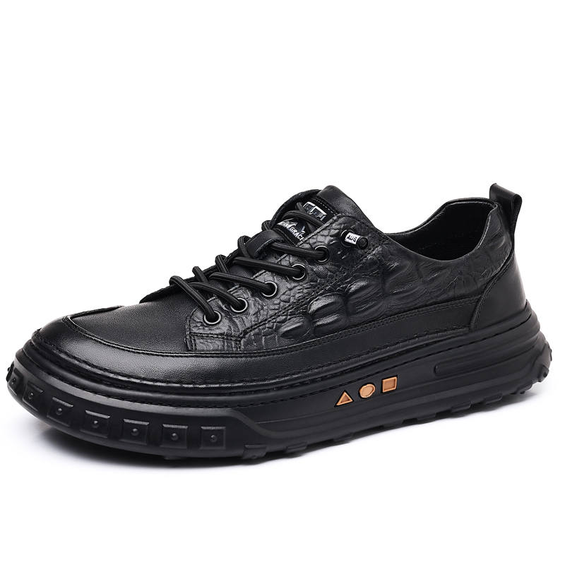 YINGLUNQISHI Top Grain Cow Leather Casual Shoes Men's