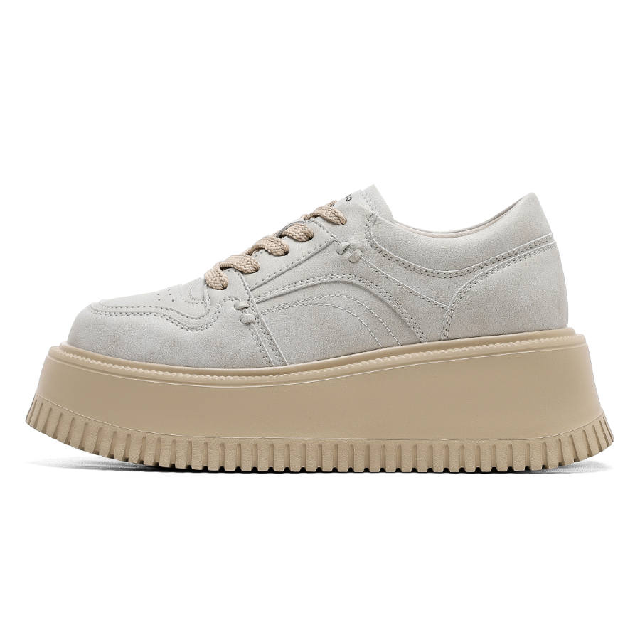 C°BANNER Synthetic Leather Low top Casual Shoes Women's Gray Gold