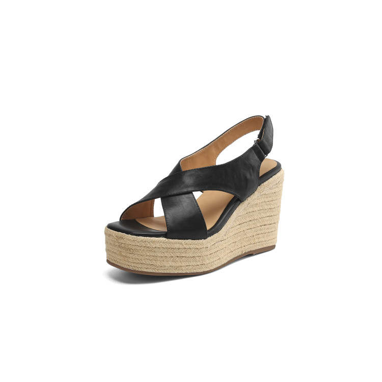 SUYANJIAO Cow Leather One Strap Sandals Women's