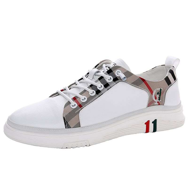 KACHILANG Cow Split Leather Low top Skateboard Shoes Men's