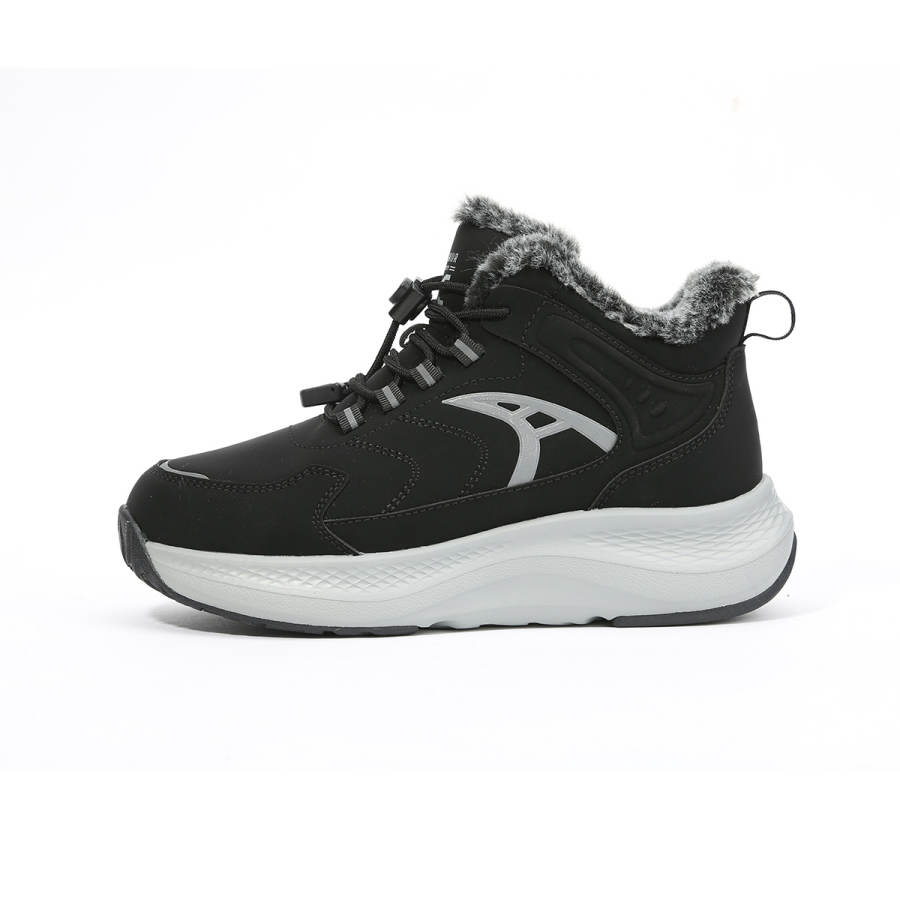 LAOMEIHUA Men's Casual Shoes Men's Mid Top Black/Gray