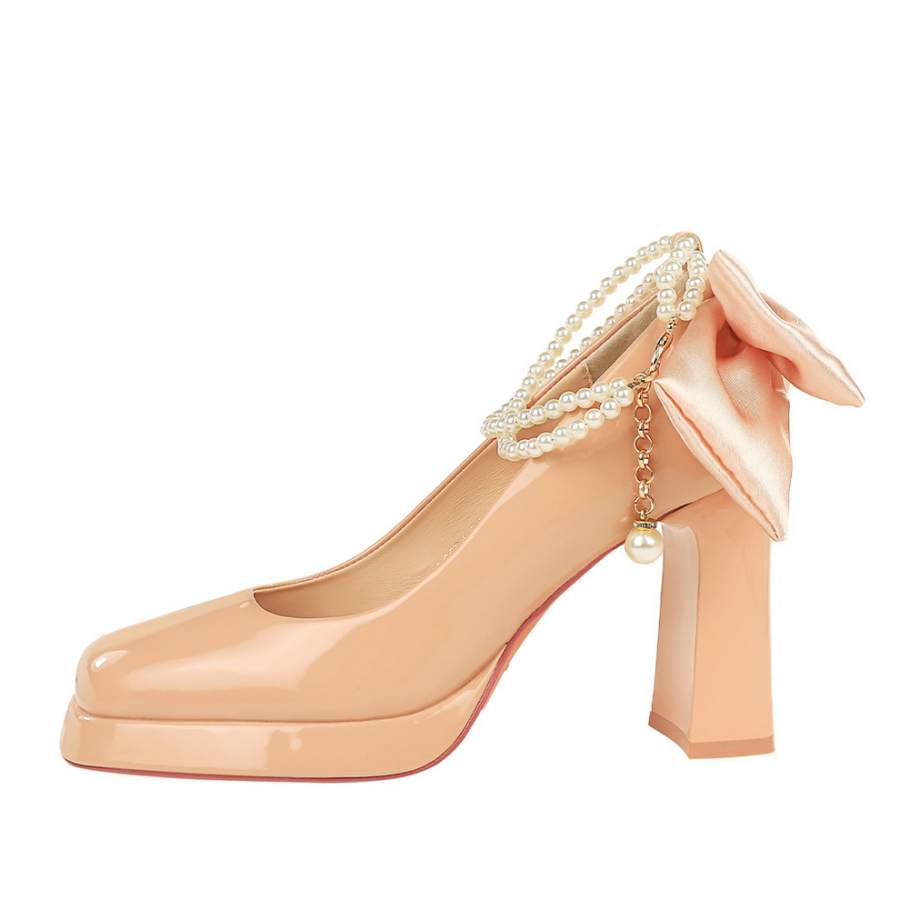 DUNNU Patent Leather High Heels Women's