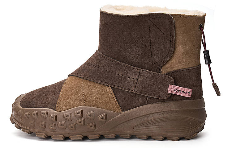 Joy&Mario Suede Thermal Height Increasing Slip Resistant Short Snow Boots Women's