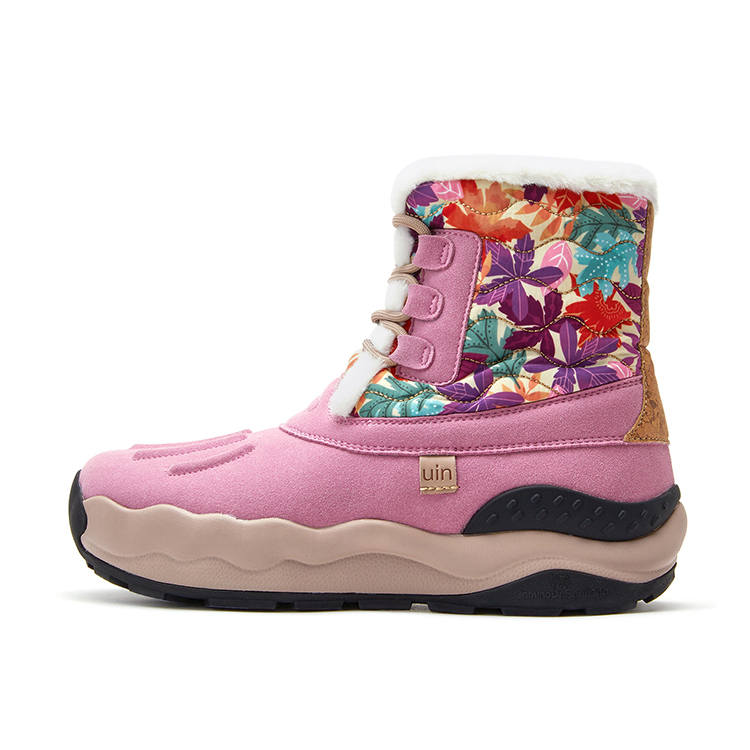 U.IN Painted Travel Shoes Santiago 7 Floral Plant Collection Thermal Abrasion Resistant Slip Resistant Coverage