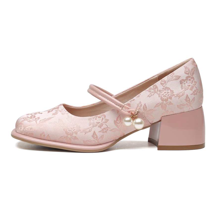 DUSTO Pu Chunky Heel Mary Jane Shoes 5CM Women's