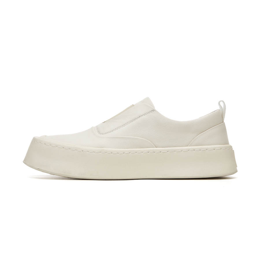 Millies MILLIE'S Top Grain Cow Leather Abrasion Resistant Low top Skateboard Shoes Men's White