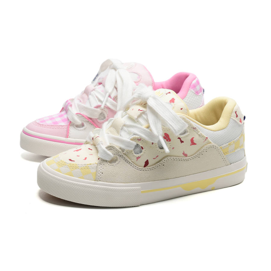 7 SEVFUN Low top Skateboard Shoes Unisex Strawberry Pink