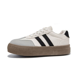 VICTORIA&VERA White Sneakers Pu Height Increasing Lightweight Low top Casual Shoes Women's White