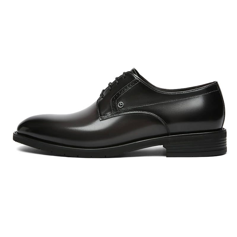 GOLDLION Dress Shoes Men's Low Top Black Gray/Light Brown