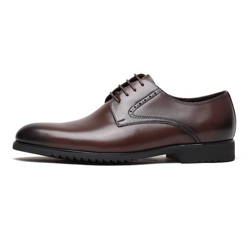 ROBERTA DI CAMERINO Cow Leather Dress Shoes Men's Coffee