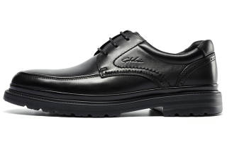 Satchi Cow Leather Business Leather Shoes Men's Black 4cm