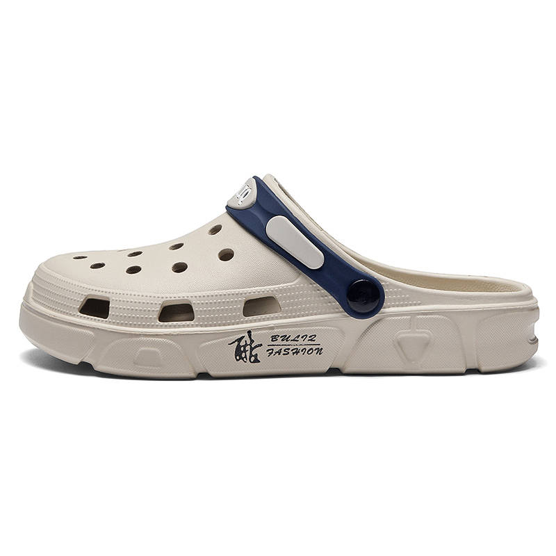 YINGLUNQISHI British Knights Clogs Men's Khaki