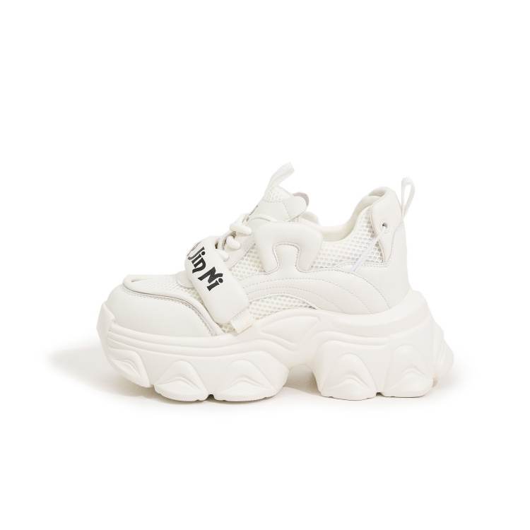 MILANLIANGE Slip Resistant, Abrasion Resistant, Lightweight Low top Chunky Sneakers Women's