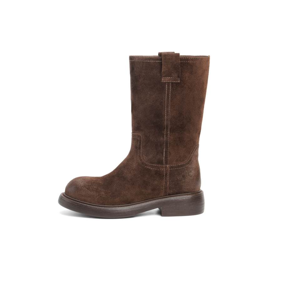 BELLE BELLE Cow Split Leather Ankle Boots Women's
