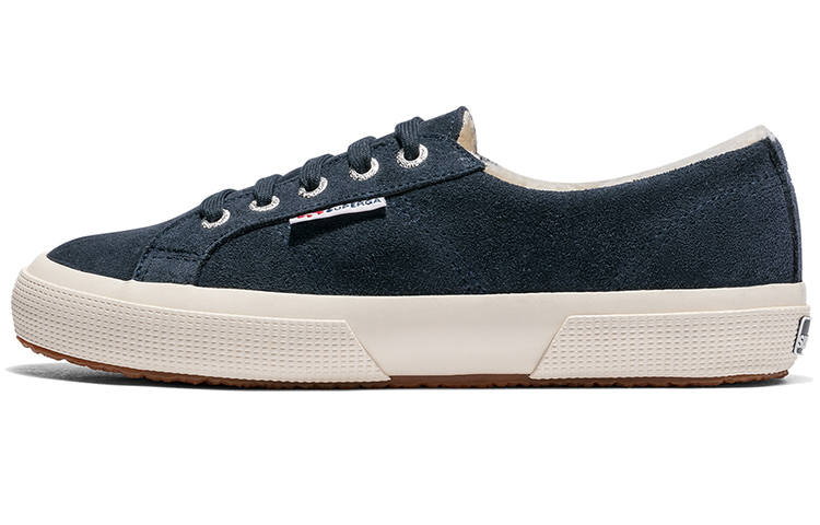 SUPERGA SUPERGA Split Suede Comfortable Low top Skateboard Shoes Unisex Navy Blue