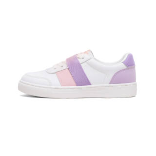 UNIITY Microfiber Leather Low top Skateboard Shoes Women's White Pink Purple
