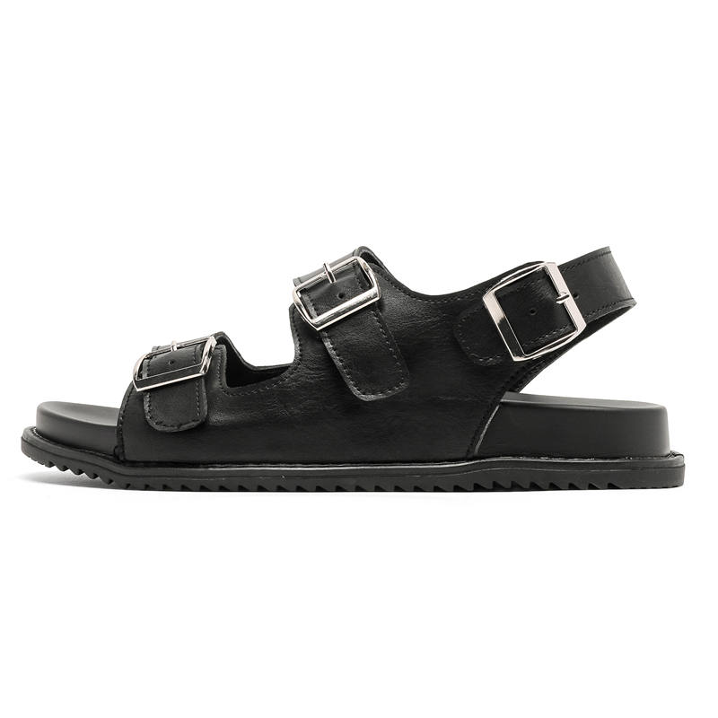 YEDANI YEDANI Microfiber Leather Beach Sandals Men's Black