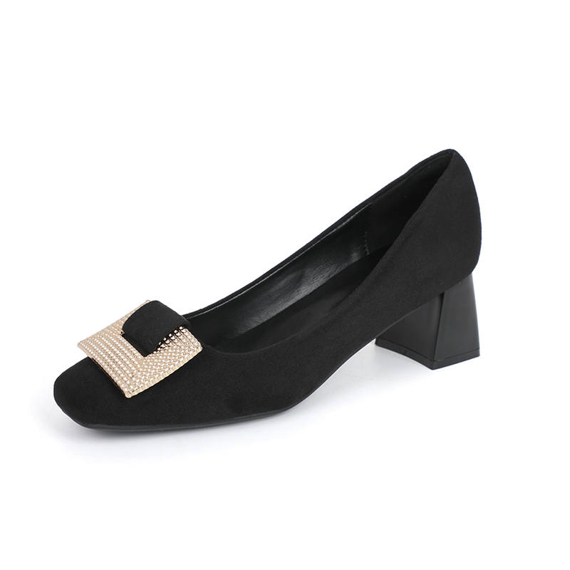 TATAYA Microfiber Leather Chunky Heel High Heels Women's