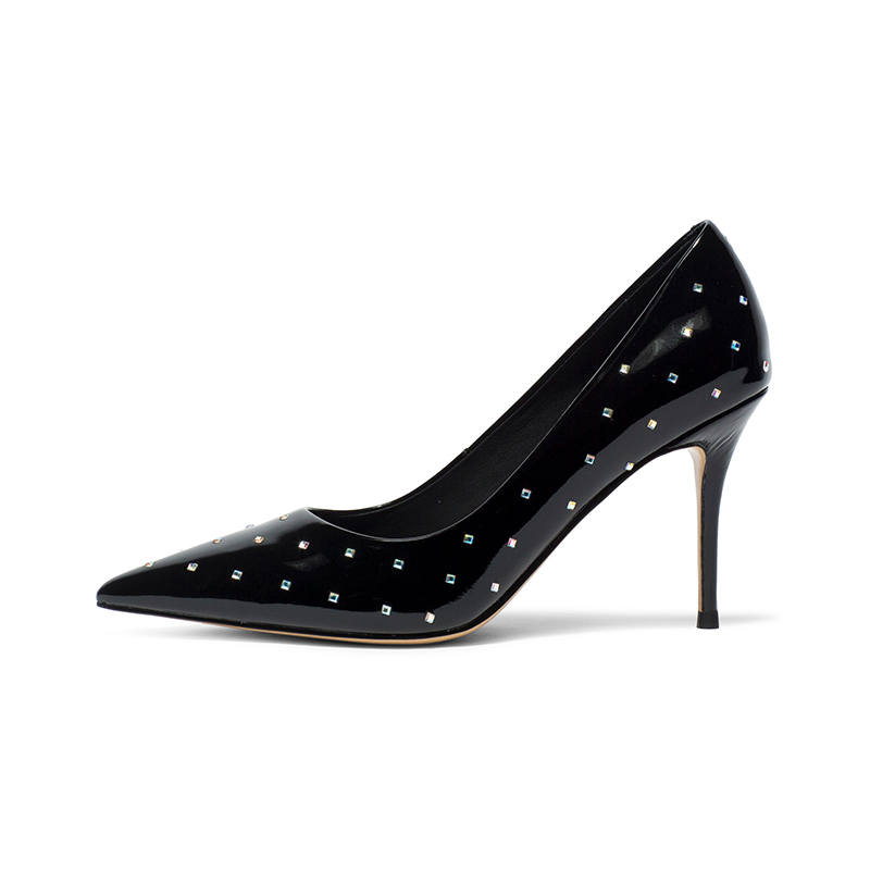 Coup De Foudre Patent Leather Slim Heel High Heels 8.5cm Women's