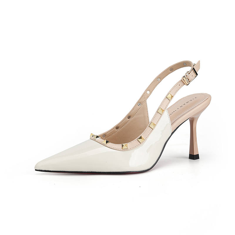 ZUOMILUO Patent Leather Slim Heel High Heels Women's