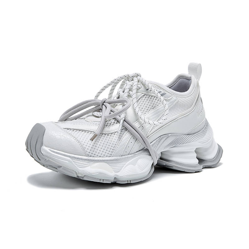 POOQ Cow Leather Low top Chunky Sneakers Women's