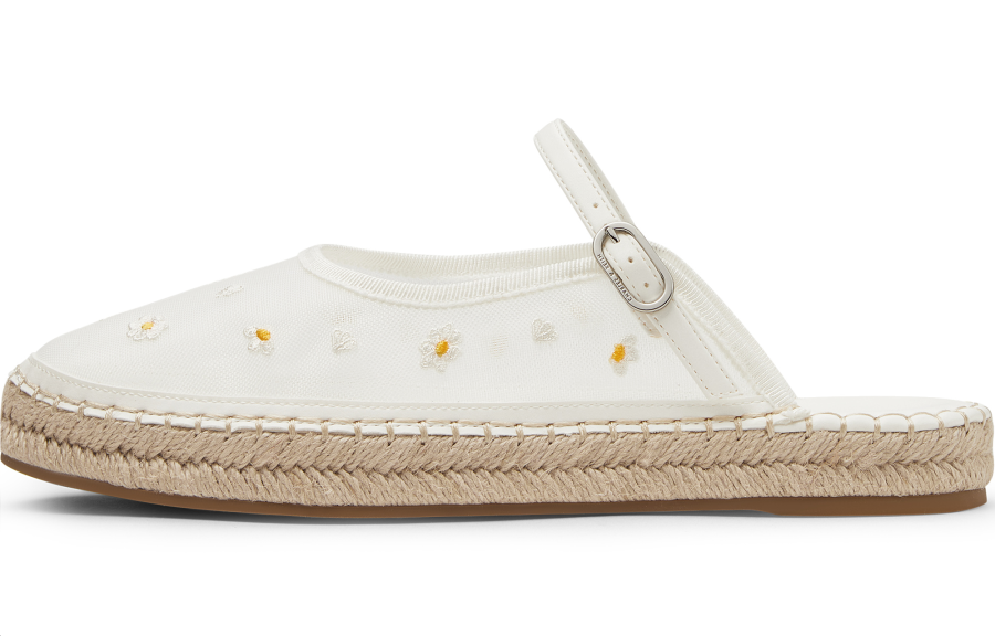 CHARLES&KEITH Composite Sole Closed Toe Slippers Women's White