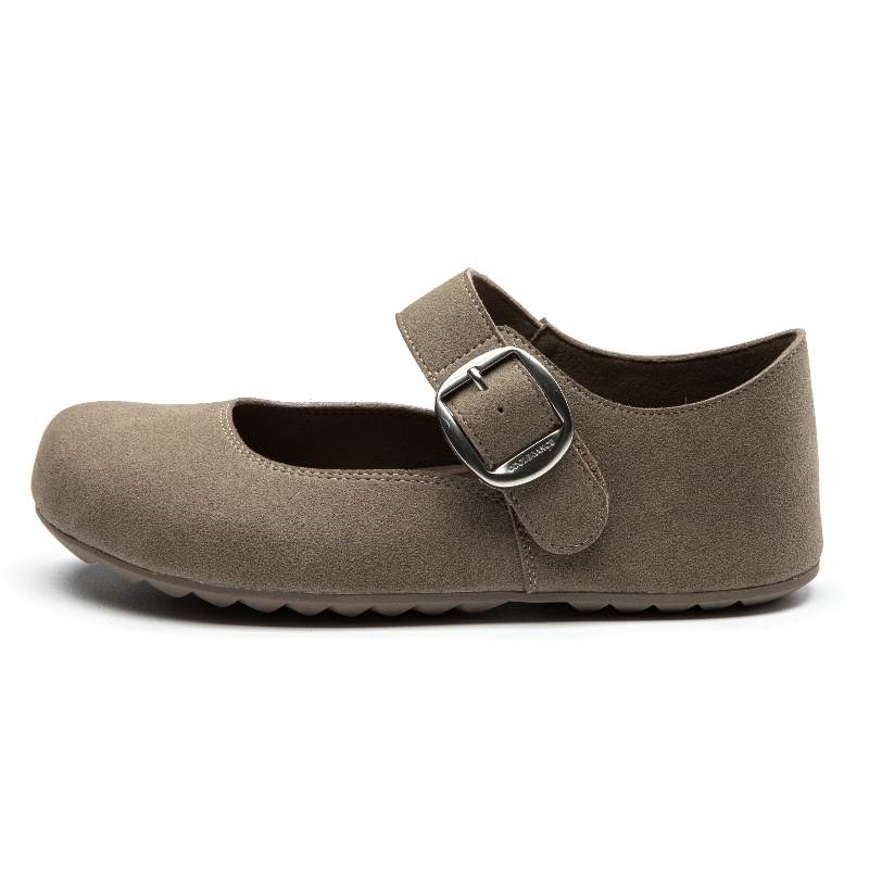 DUSTO Mary Jane Shoes Women's Khaki/Nude/Coffee