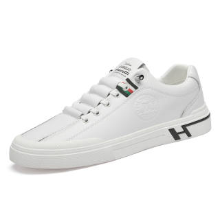 HENIBAOLUO Cow Split Leather Low top Skateboard Shoes Men's