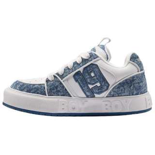 Boy London Synthetic Leather Comfortable Abrasion Resistant Abrasion Resistant Low top Skateboard Shoes Unisex Blue