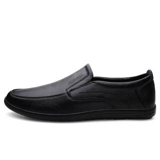 XIMO BULL Casual Leather Shoes Men's Low Top Black/Gray